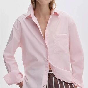 Aritzia Wilfred free relaxed shirt in pink